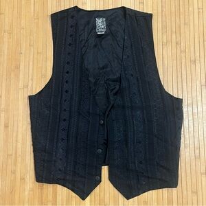 Attitudes 80s/90s Black Lace Tux Vest